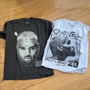 Chris Brown Graphic T-Shirts - Black and White